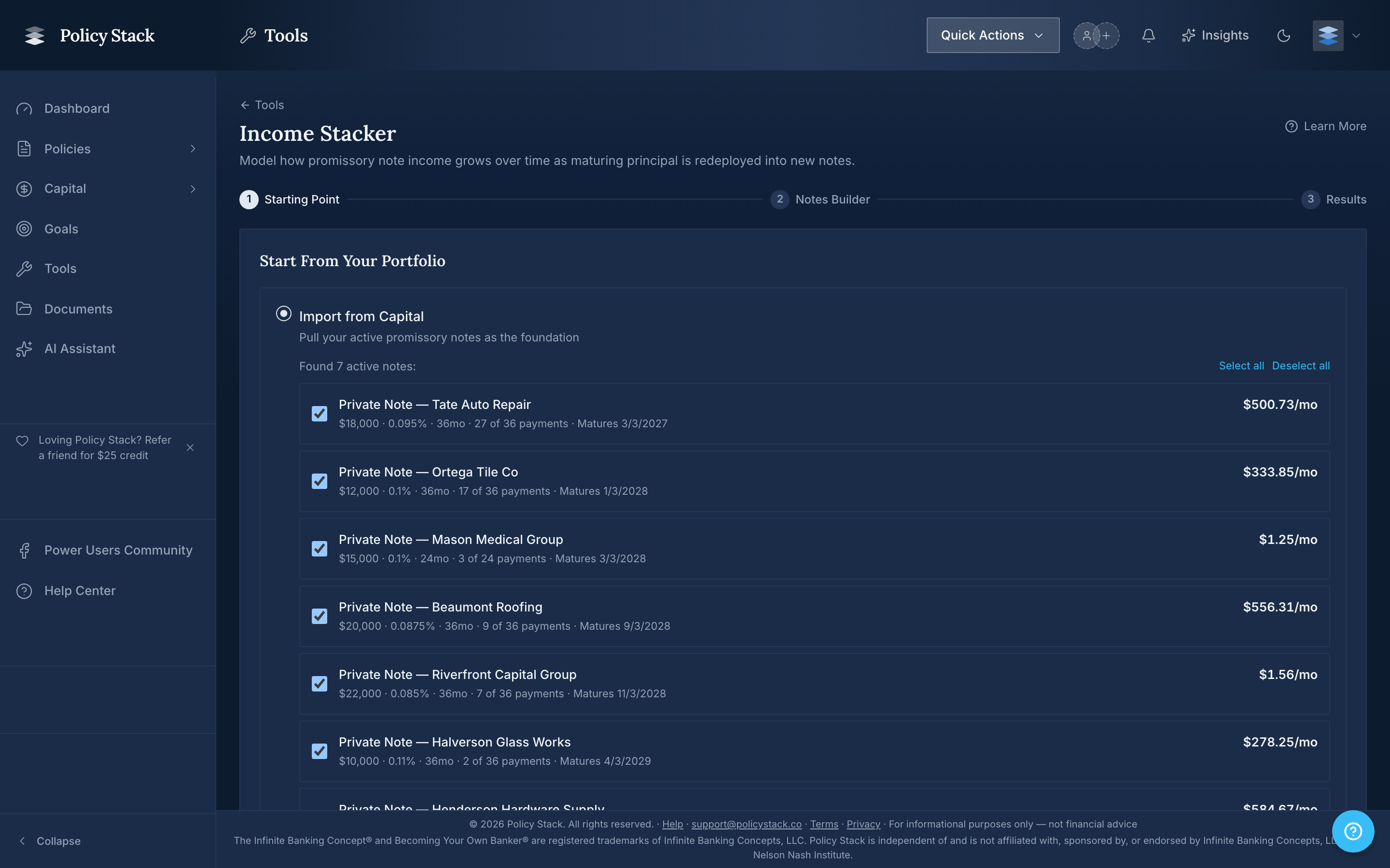 income stacker tool